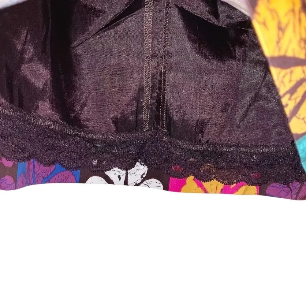 Trina Turk Mini Skirt Retro Floral Boho Patchwork Flower Power, Size 8 - Picture 7 of 7